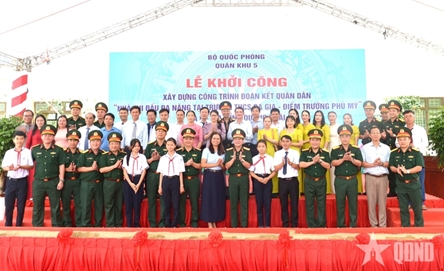 GDP leader attends groundbreaking ceremony for military-civilian solidarity project in Quang Ngai